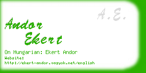 andor ekert business card